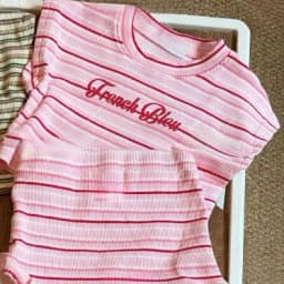 TZ2866 Unisex Summer Striped Short Sleeve Two-Piece Set Children's Clothing for Boys And Girls