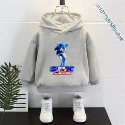 Sonic Anime Children's Sport Hooded Shirt in Y2K Style, Trendy for Boys and Girls, Casual and Versatile Baby Outdoor Jacket