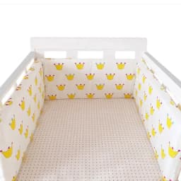 Nordic Stars Baby Bed Thicken Bumpers Zipper Design One-piece Crib Around Cushion Cot Protector Pillows 200*30 CM
