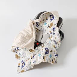 Baby Safety Seat Basket Blanket for Newborn Doudou Fleece Quilt Swaddle Wrap Windproof Hooded Swaddling Blankets Stroller Cover
