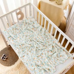 Elinfant 3PCS Bamboo Cotton Muslin Swaddle Blanket Newborn Swaddle Wrap Soft Cozy Nursing Cover Baby Quilt Swaddle Blankets
