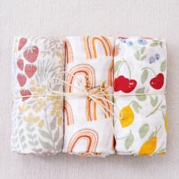 Elinfant 3PCS Bamboo Cotton Muslin Swaddle Blanket Newborn Swaddle Wrap Soft Cozy Nursing Cover Baby Quilt Swaddle Blankets