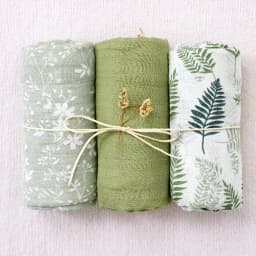 Elinfant 3PCS Bamboo Cotton Muslin Swaddle Blanket Newborn Swaddle Wrap Soft Cozy Nursing Cover Baby Quilt Swaddle Blankets
