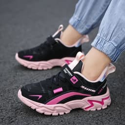 Kids Girls Shoes Running School Breathable Non-slip Sneakers Children Casual Shoes Outdoor Walking Tennis Sport All Season