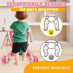 Baby Push Walker with Music Activity Center Multifunction Cartoon Learning Toddler Walker Toys for 18M+ Boys Girls