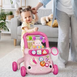 Baby Push Walker with Music Activity Center Multifunction Cartoon Learning Toddler Walker Toys for 18M+ Boys Girls