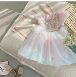 Girls Dress Fairy Tale Role Playing Summer New Mesh Fashion Little Princess Dress Christmas Birthday Gift 2-8 Years Kids Clothes
