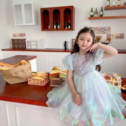 Girls Dress Fairy Tale Role Playing Summer New Mesh Fashion Little Princess Dress Christmas Birthday Gift 2-8 Years Kids Clothes