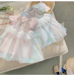Girls Dress Fairy Tale Role Playing Summer New Mesh Fashion Little Princess Dress Christmas Birthday Gift 2-8 Years Kids Clothes