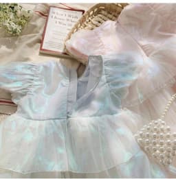 Girls Dress Fairy Tale Role Playing Summer New Mesh Fashion Little Princess Dress Christmas Birthday Gift 2-8 Years Kids Clothes