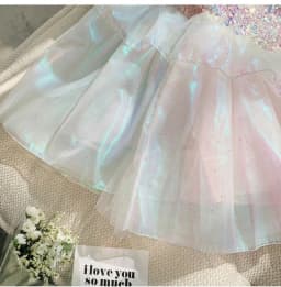 Girls Dress Fairy Tale Role Playing Summer New Mesh Fashion Little Princess Dress Christmas Birthday Gift 2-8 Years Kids Clothes
