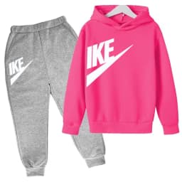 Kids Autumn Hoodie Letters Sports Pullover 3-12Years Coat Sweatshirt+Trousers Boy Girl Birthday Gift Clothes Leisure Fashion Set