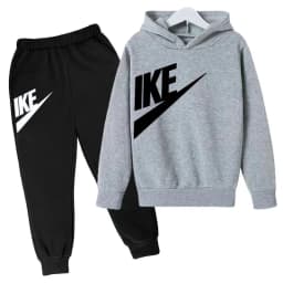 Kids Autumn Hoodie Letters Sports Pullover 3-12Years Coat Sweatshirt+Trousers Boy Girl Birthday Gift Clothes Leisure Fashion Set