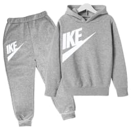 Kids Autumn Hoodie Letters Sports Pullover 3-12Years Coat Sweatshirt+Trousers Boy Girl Birthday Gift Clothes Leisure Fashion Set