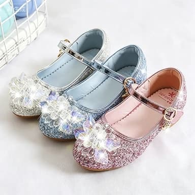 Summer Girls' Sandals Crystal Fashion Girls' Party Casual Shoes Buckle Ball Shoes
