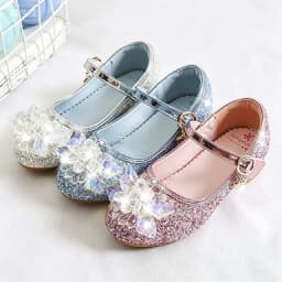 Summer Girls' Sandals Crystal Fashion Girls' Party Casual Shoes Buckle Ball Shoes