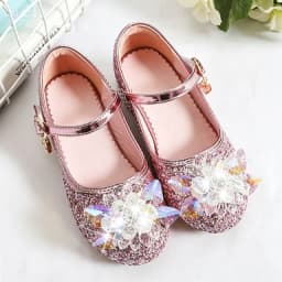 Summer Girls' Sandals Crystal Fashion Girls' Party Casual Shoes Buckle Ball Shoes