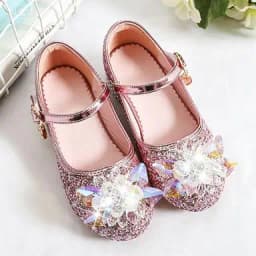 Summer Girls' Sandals Crystal Fashion Girls' Party Casual Shoes Buckle Ball Shoes