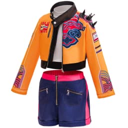 K-POP Witch Hunt Squad Lumi Cosplay Costume Set Girl Anime Kpop Style Halloween Party Dress with Top Skirt Wig for Kids
