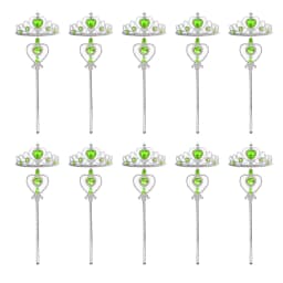 Wholesale 10pcs/Set Girls Princess Dress Up Diamond Crown Magic Wand Children Play Toys Elsa Snowflake Wand Kids Party Favor