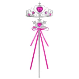 Wholesale 10pcs/Set Girls Princess Dress Up Diamond Crown Magic Wand Children Play Toys Elsa Snowflake Wand Kids Party Favor
