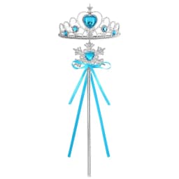 Wholesale 10pcs/Set Girls Princess Dress Up Diamond Crown Magic Wand Children Play Toys Elsa Snowflake Wand Kids Party Favor