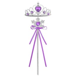 Wholesale 10pcs/Set Girls Princess Dress Up Diamond Crown Magic Wand Children Play Toys Elsa Snowflake Wand Kids Party Favor