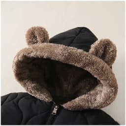 KLFLGD0-3 Years Old Winter Baby Outdoor Clothing Fur Lining Warm Toddler Girl Boy Jumpsuit Cartoon Plus Velvet Baby Jumpsuit