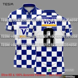 TESM Retro Polo Shirt Family Matching Football Jersey Men Casual Sports Lapel Shirt Breathable Short Sleeve Fan Top