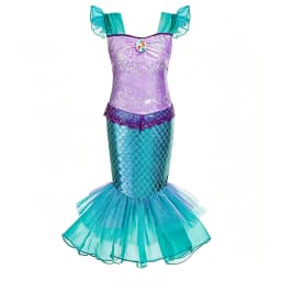 Girls Mermaid Costume Princess Kids Purple Dress Cosplay Children Clothing Fancy Carnival Birthday Party Dresses