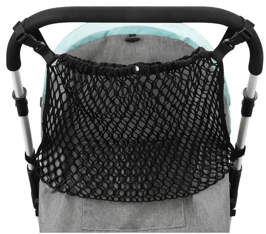 1-Piece Universal Baby Stroller Storage Bag, Polyester Mesh Bag, Suitable for Strollers, Non-Slip and Adjustable, Stroller Mesh Storage Bag Accessories