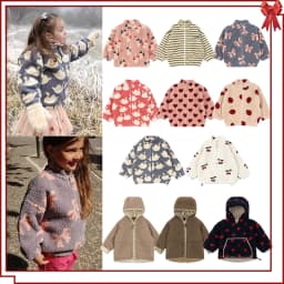 2025 Winter KS Children Cotton Lamb Wool Warm Outerwear Clothes Girls Print Coats Baby Boys Plus Fleece Jackets Kids Clothing