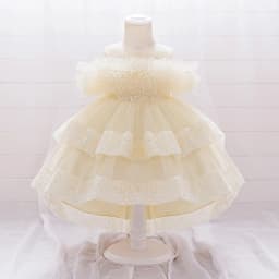 Elegant Sequin Party Baby Girl Dress Toddler Lace 1st Birthday Tailing Princess Prom Gown Wedding Bridesmaid Kid Evening Dresses