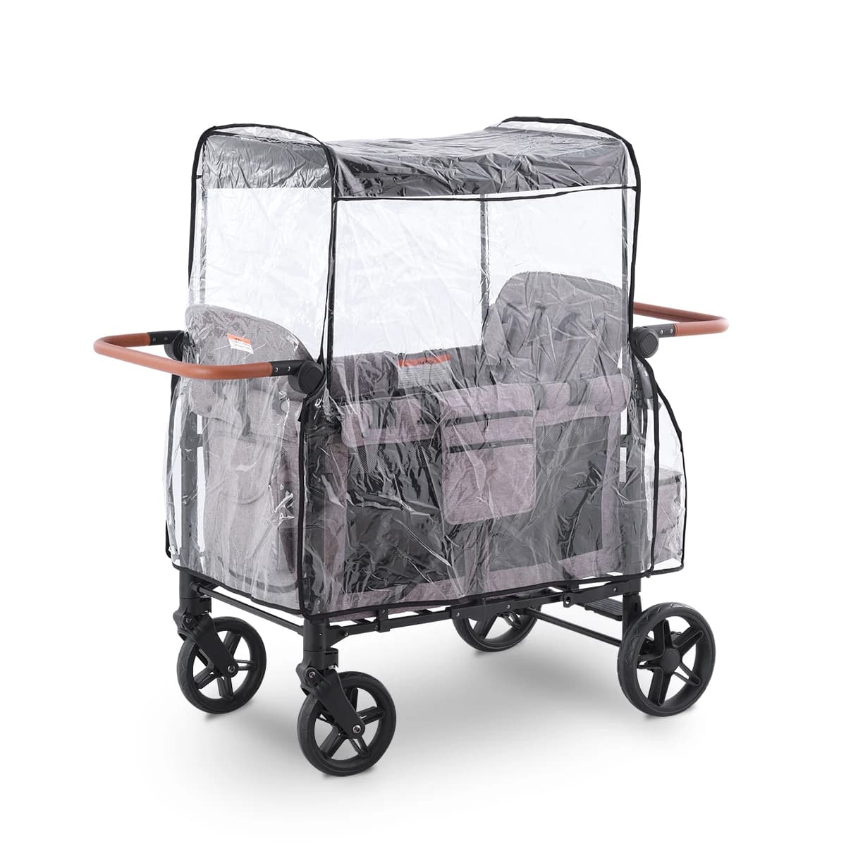 Stroller Wagon Raincover for W4 Original Lightweight Quad Stroller Raincover Compatible with WONDERFOLD W4, Windproof Protection