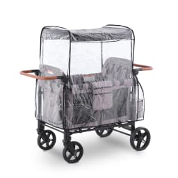 Stroller Wagon Raincover for W4 Original Lightweight Quad Stroller Raincover Compatible with WONDERFOLD W4, Windproof Protection