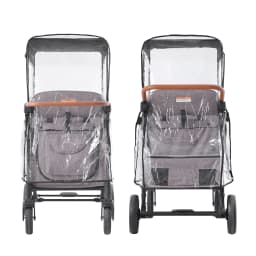 Stroller Wagon Raincover for W4 Original Lightweight Quad Stroller Raincover Compatible with WONDERFOLD W4, Windproof Protection