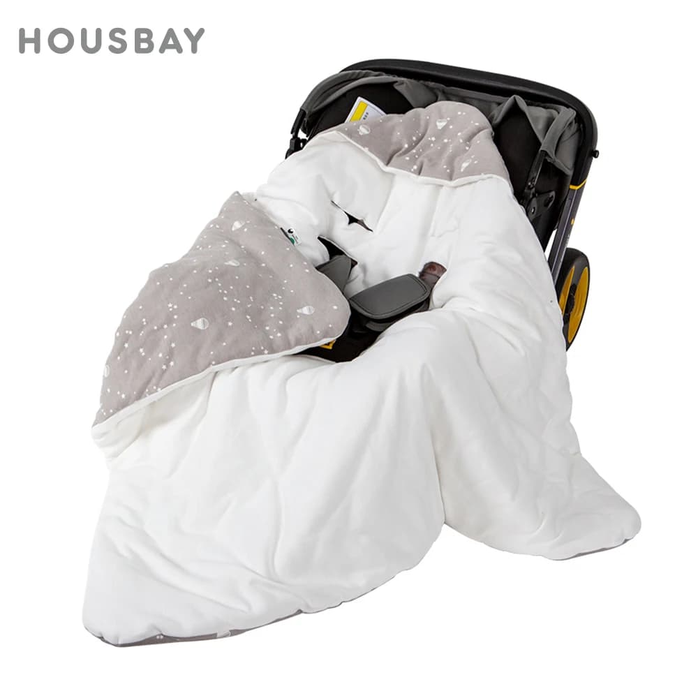 Baby Wrap Blanket For The Newborn With Windproof Hooded In A Infant Car Seat Autumn Warm Envelope For Discharge 0-6 Months