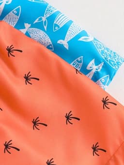 Kids Boys Swimming Shorts Tree Print Beach Short Pant Polyester Quickdry Boy's Swimwear Summer Beachwear Age 5-14Y Youngsters