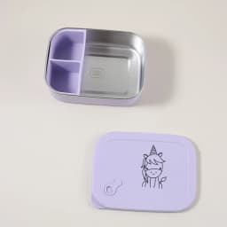 1200ml 1pc Custom Name & Pattern Silicone Kids Lunch Box, 3 Compartment Bento, BPA Free, Leakproof Stainless Steel School