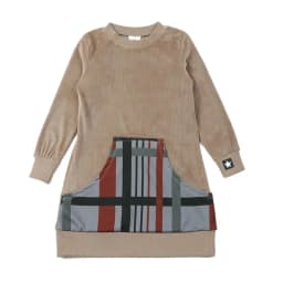 AA-6M-16T Corduroy Fall Winter Family Matching Set Girls Plaid Pocket Dress Boy Sweatshirt Legging Set Baby Romper Bodysuit