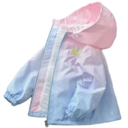 Korean Fashion Jacket For Girls Teenager Casual Gradient Hooded Coat Boys Blazer Spring Autumn Windproof Sweet Coats Windbreaker