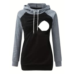 Womens Maternity Nursing Hoodie Sweatshirt Hoodies Long Sleeve Breastfeeding Pregnancy Top Kangaroo Pocket Clothes