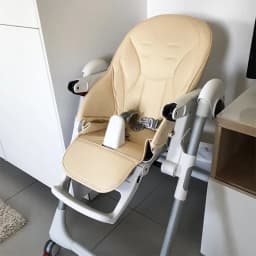 Baby Dinner Chair Seat Cushion For Prima Pappa Zero3 Peg Perego Siesta Aag Pouch 06 Highchair PU Leather Cover Bebe Accessories
