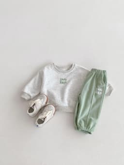 Korean-style Spring/Autumn New Toddler & Kids 2-Piece Set, Pure Cotton Color-Block Sweatshirt & Joggers
