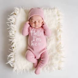 Ylsteed “Hello I'm Here‘ Knitting Newborn Photography Romper with Hat Baby Boy Girl Sweater Photo Shooting Coming Home Outfit-HD