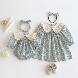 ZOETOPKID 2026 New Children Clothes Kids Princess Dresses Baby Romper Long Sleeved Cotton Lace Splicing 0-24M Girl Party Dress