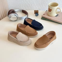 Children Slip-on Shoes Spring Autumn Kids Loafers Boys Casual Shoes Soft Suede Leather Shoes For Boy Beige, Brown, Blue