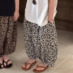 Bellbell Summer Children Girls Leopard Trousers Casual Anti-mosquito Kids Baby Boys Pants Harem Pants for 2-8Yrs Little Girls