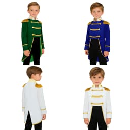 Baby Boys Long Sleeve Fringe Velvet Royal Prince Jacket Tailcoat Halloween King Knight Nobility Costume Photography Outerwear