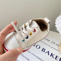 New Spring/Autumn Baby Shoes Leather Toddler Boys Barefoot Shoe Soft Sole Girls Outdoor Tennis Fashion Little Kids Sneakers